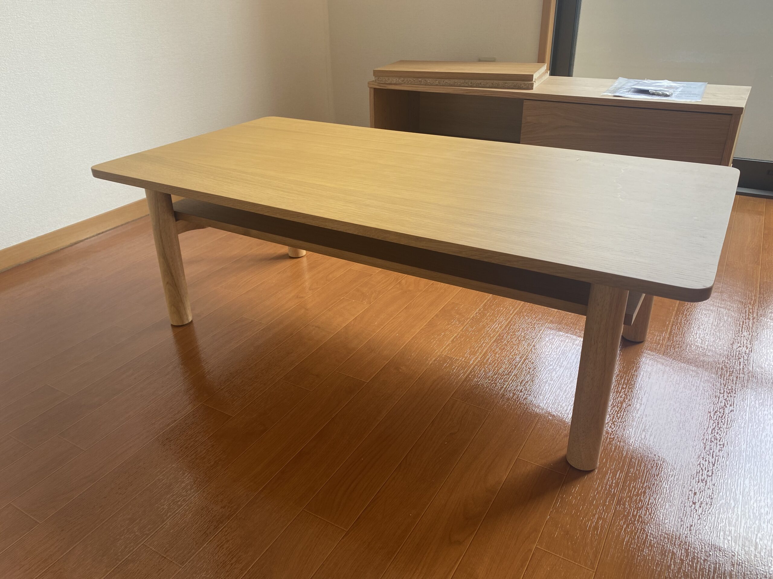 無印良品 木製ベンチ オーク材 木製ローテーブル木材 - デスクチェア